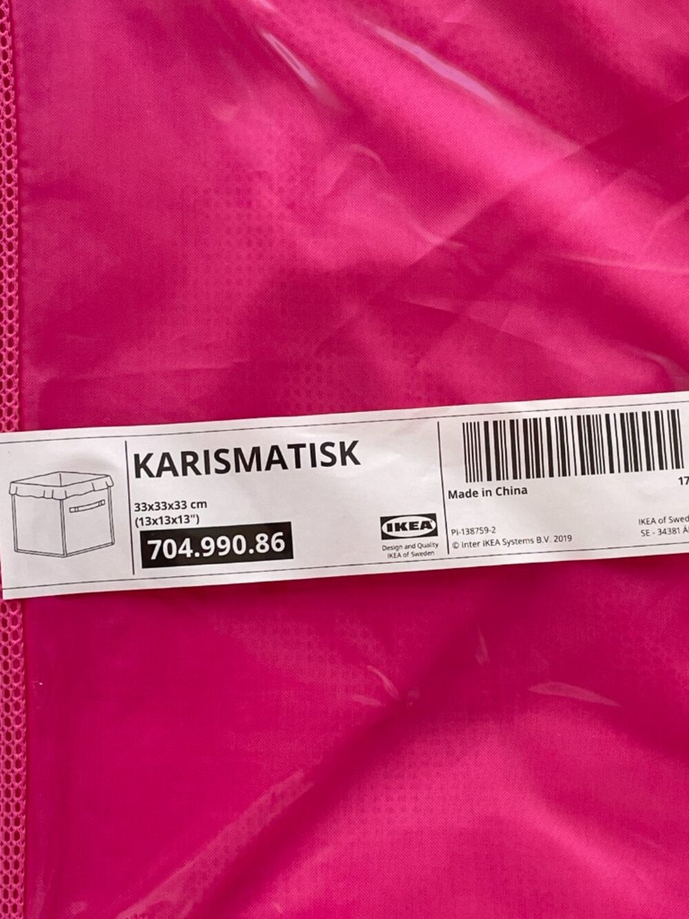 IKEA KARISMATISK Box, foldable pink 13x13x13 " - Picture 4 of 8